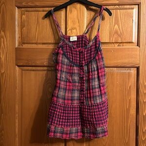 Plaid spaghetti strap top